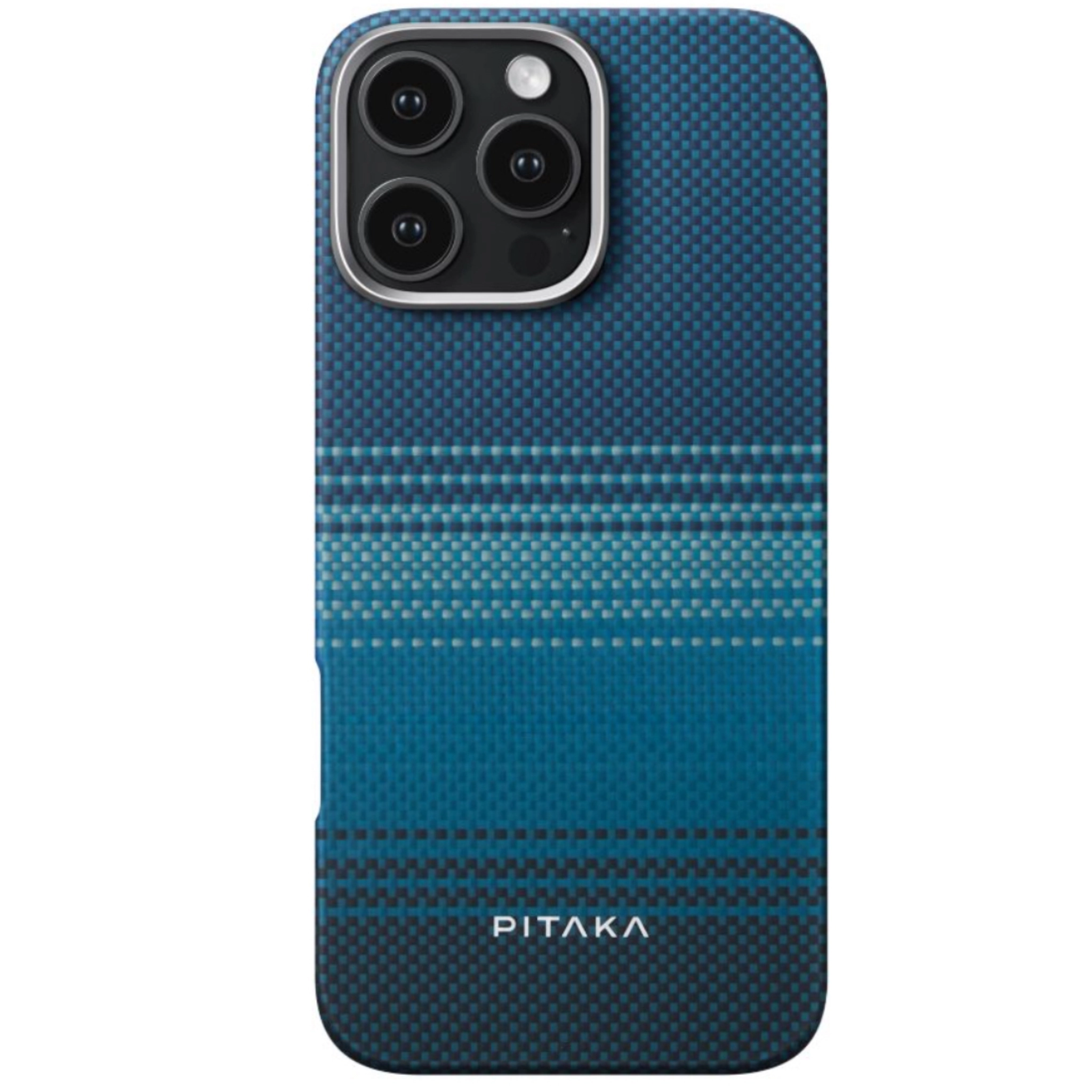 Чехол Pitaka Fusion Weaving MagEZ Case 4 для iPhone 16 Pro, синий/голубой